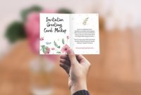 Event Invitation Card Template New Invitation or Greeting Card In Hand Mockup Psd Mockup Hunt