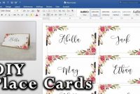 Fold Over Place Card Template Awesome Microsoft Word Place Card Template Addictionary