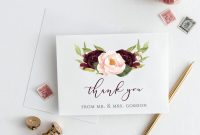 Foldable Birthday Card Template Awesome Thank You Card the Devon Wedding Collection