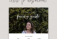 Free Photoshop Christmas Card Templates for Photographers Unique Free Photography Pricing Template Photography Price List