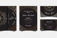 Free Printable Wedding Rsvp Card Templates Unique Luxury Golden Mandala Wedding Invitation Set Download Free