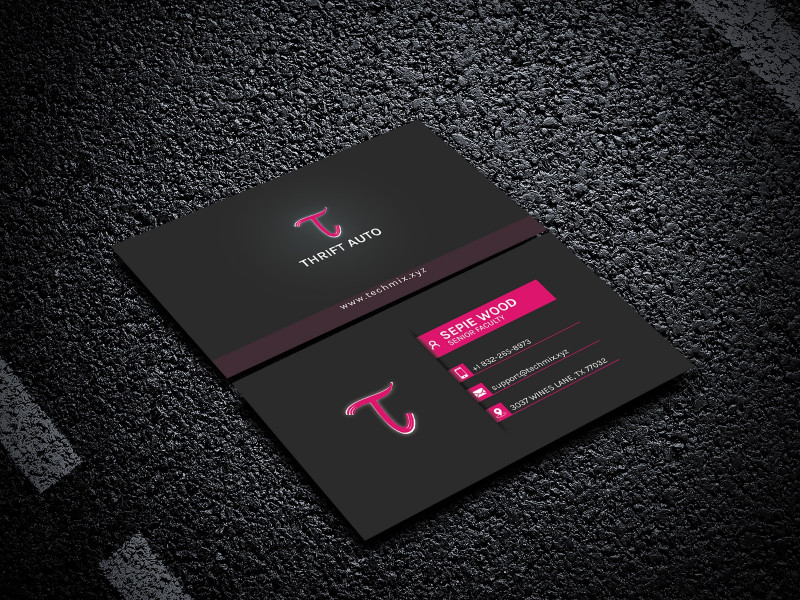 Freelance Business Card Template Unique Red and Black Business Card Design