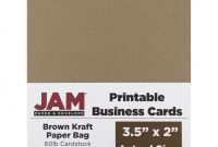 Front and Back Business Card Template Word Unique Jam Paper Printable Business Cards 3 12 X 2 Brown Kraft 10