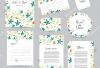 Invitation Cards Templates for Marriage Unique Vector Gentle Wedding Cards Template Flower Stock Vector