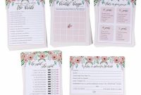 Marriage Advice Cards Templates Awesome 5 Piece Bridal Floral Bundle Card Shower Games Set