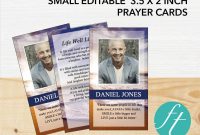 Memorial Card Template Word Awesome Waves Funeral Prayer Card Funeral Templates