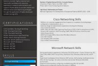 Networking Card Template Awesome Resume format for Ccna Network Engineer Fresher