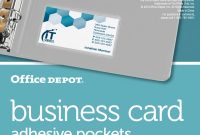 Office Max Business Card Template New Office Depot Adhesive Card Pockets 20 Pk Office Depot