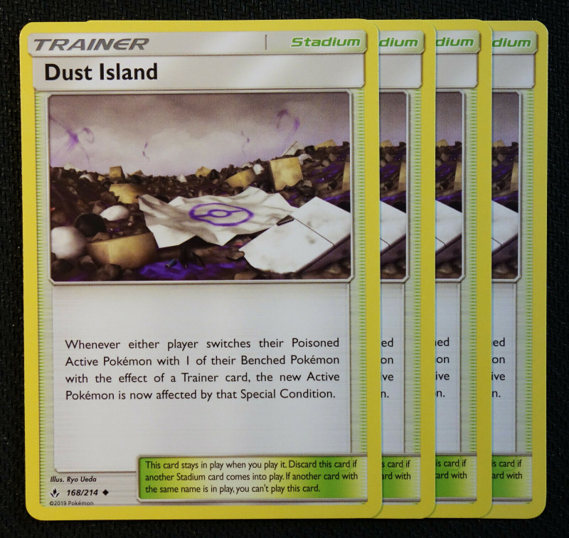 Pokemon Trainer Card Template New Pokemon Unbroken Bonds Card 168 U Dust island Sm10 168 4x