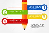 Referral Card Template Free Unique Study Pencil Step by Step Infographic Vector Illustration