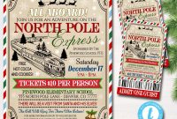 Superhero Birthday Card Template Unique north Pole Polar Express Train event with Santa Flyer