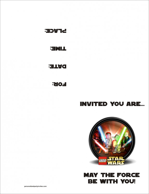 Superman Birthday Card Template Awesome Lego Star Wars Free Printable Birthday Party Invitation