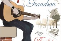 Superman Birthday Card Template Awesome Special Grandson Birthday Card Modern Guitar Design