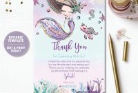 Template for Baby Shower Thank You Cards New Under the Sea Vintage Party Thank You Cards Karten Einladungen