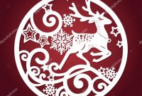 Template for Id Card Free Download Awesome Template Laser Cutting Christmas Ball Deer Snowflakes Design