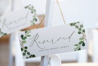 Tent Name Card Template Word Unique Reserved Sign Template Hanging or Tent Eucalyptus Leaves