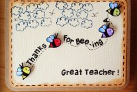 Thank You Card for Teacher Template Unique M203 Thanks for Bee Ing A Great Teacher Teachers Day