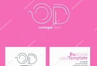Visiting Card Templates Download Awesome Od Letters Logo Business Card Stock Vector A Brainbistro