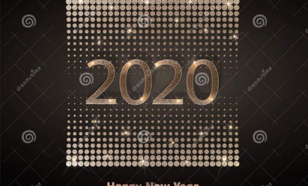 Happy New Year Card 2021 New Happy New Year 2020 Luxury Greeting Card Vector Stock