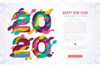 Happy New Year Wishes 2021 Awesome New Year 2020 Banner Template