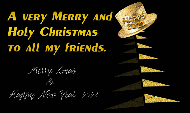 New Year Wishes and Messages for 2021 New Images Of Merry Christmas and Happy 2021 Greeting Cards