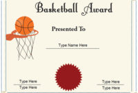 10 Basketball Sports Certificates | Certificate Templates with regard to 7 Basketball Achievement Certificate Editable Templates