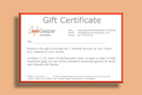 10+ Best Photography Gift Certificate Examples & Templates pertaining to Fresh Photography Session Gift Certificate