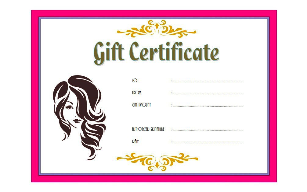 10+ Salon Gift Certificate Template Free Printable Designs with regard to Fresh Free Printable Beauty Salon Gift Certificate Templates