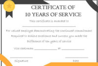 10 Years Service Award Certificate: 10 Templates To Honor pertaining to Fresh Employee Certificate Template Free 10 Best Designs