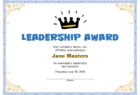 11+ Free Leadership Certificate Templates – Blue Layouts throughout Best Leadership Certificate Template Designs