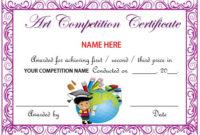13 Admirable Drawing Competition Certificates : Templates inside Drawing Competition Certificate Templates