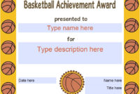 13 Free Sample Basketball Certificate Templates – Printable for Basketball Certificate Template Free 13 Designs
