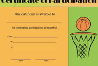13 Free Sample Basketball Certificate Templates – Printable intended for Fresh Basketball Certificate Template Free 13 Designs