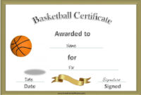 13 Free Sample Basketball Certificate Templates – Printable throughout Basketball Certificate Template Free 13 Designs