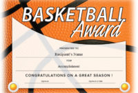 13 Free Sample Basketball Certificate Templates – Printable throughout Fresh Basketball Certificate Template Free 13 Designs