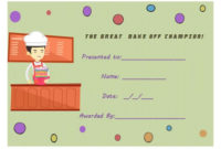 14+ Cake Competition Certificates For Bake-Off & Cake with Fresh Bake Off Certificate Template