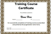 15 Training Certificate Templates - Free Download inside Best Training Course Certificate Templates