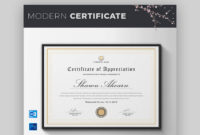 18 Best Free Certificate Templates (Printable Editable intended for Editable Certificate Of Appreciation Templates