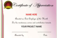 20+ Free Certificates Of Appreciation For Employee Templates for Best Employee Certificate Template