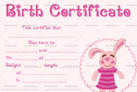 22+ Birth Certificate Templates – Editable & Printable Designs regarding Best Rabbit Birth Certificate Template Free 2019 Designs