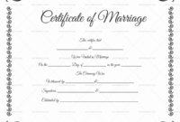 22+ Editable Marriage Certificate Templates (Word And Pdf inside Fresh Marriage Certificate Editable Template