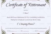 22+ Retirement Certificate Templates - In Word And Pdf | Doc in Fresh Retirement Certificate Templates