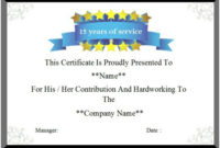 24 Certificate Of Service Templates For Employees (Formats in Years Of Service Certificate Template Free 11 Ideas