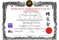 26 Awesome Karate Certificate Template Images | Certificate for Martial Arts Certificate Templates