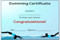 30 Free Swimming Certificate Templates : Printable Word with Editable Swimming Certificate Template Free Ideas