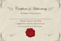 37 Certificate Of Authenticity Templates (Art, Car in Certificate Of Authenticity Templates