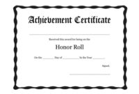 40+ Honor Roll Certificate Templates & Awards – Printable pertaining to Honor Roll Certificate Template Free 7 Ideas