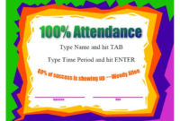 40 Printable Perfect Attendance Award Templates & Ideas within Fresh Printable Perfect Attendance Certificate Template