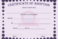 40+ Real & Fake Adoption Certificate Templates – Printable in Pet Adoption Certificate Template