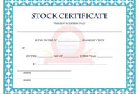 41 Free Stock Certificate Templates (Word, Pdf) – Free intended for Editable Stock Certificate Template